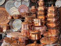 ظروف آشپزخانه مسی